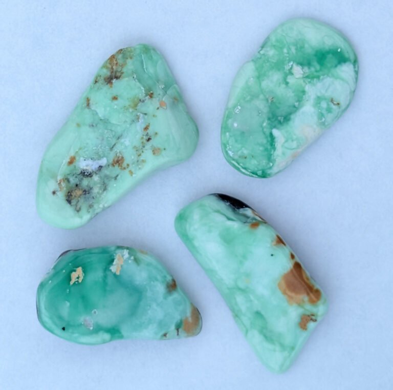 lime / mint green turquoise stones in their natural freeform shape